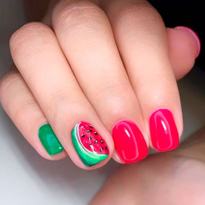 Nail Art Watermelon