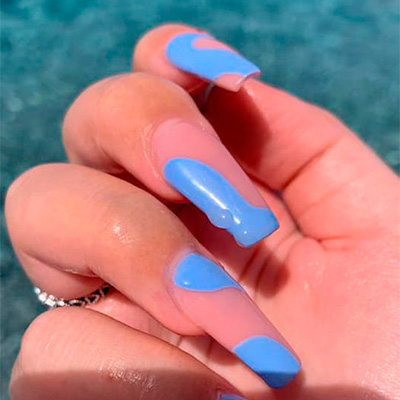 nail art azzurro