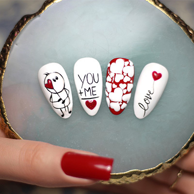 unghie per san valentino