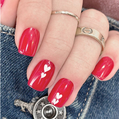 nail art rosse san valentino