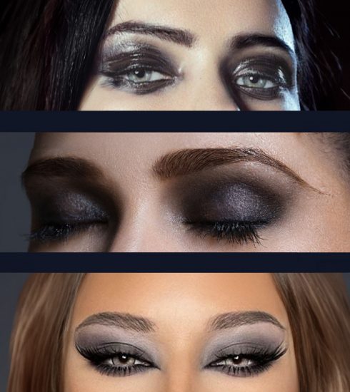 Modelle charcoal makeup occhi