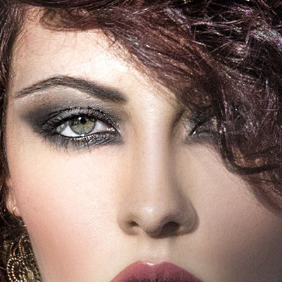 Modella makeup occhi