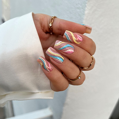 nail art pastello 