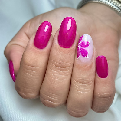 Nail art fucsia