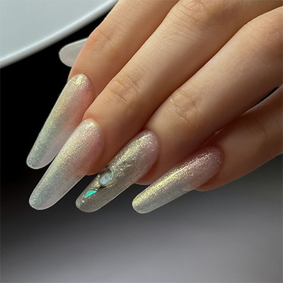 Unghie con micro glitter